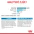 Analytické zložky: bielkoviny 32 %, oleje a tuky 20,4 %, popol 8,3 %, vláknina 1,6 %, omega-3 mastná kyselina (DHA) 0,18 %. Zloženie a doplnkové látky uvedené v texte.