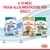 A 10 mesi, passa all’alimentazione per adulti. Royal Canin Puppy 2–10 mesi e Adult Dachshund e Mini con immagini di confezioni e frecce tra 2 e 10 mesi.