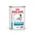 Lata de comida para perros Royal Canin Veterinary Hypoallergenic Loaf. Imagen de un perro, texto visible: HYPOALLERGENIC, LOAF.