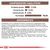Componentes analíticos: proteína bruta 11 %, grasa bruta 5,3 %, ceniza bruta 2 %, humedad 78 %. Ingredientes principales: carnes, subproductos animales, vegetales, aceites, cereales.