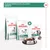 Sachets Royal Canin Veterinary Satiety Weight Management pour chiens, Treats compatibles, gamelle de croquettes. Texte visible : Friandises compatibles avec les aliments Satiety.