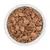Bowl with moist, shredded pet food in brown and flesh-coloured tones.