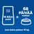 14 kg:n pussi riittää 68 päiväksi ruokaa, kun koira painaa 15 kg. Kuvassa pussi ja ruokakuppi, teksti: 14 KG:n pussi = 68 PÄIVÄÄ ruokaa, kun koira painaa 15 kg.