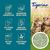 Tigerino Plant-Based. De fibras y almidón de soja, aglomeración rápida y fuerte, 100 % soluble en agua, granulado antiadherente, muy poco polvo, suave perfume a té verde.