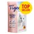 Tigerino Silicate Litter, TOP SELLER, s obrázkem bílé kočky, texty: light & economical, stops odours before they arise, inhibits bacterial growth, dust-free, with flower scent, 5 l Tigerino Silicate Litter, TOP SELLER, s obrázkem bílé kočky, texty: light & economical, stops odours before they arise, inhibits bacterial growth, dust-free, with flower scent, 5 l