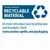 Texte en anglais : This bag is made of recyclable material. Pour plus d’informations sur le recyclage, consultez www.matina-gmbh.com/packaging