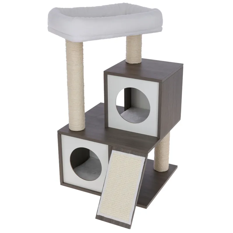 Rascador Kerbl Pet Flair, blanco/gris - 86 x 48 x 44 cm (Al x L x An)