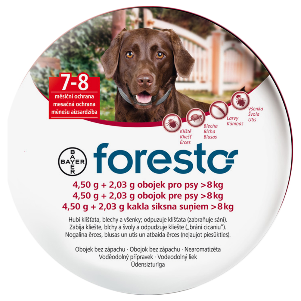 

Foresto obojek pro psy nad 8 kg 4.50+2.03 g - 70 cm 2 ks