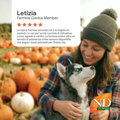 Farmina N&D Grain Free Pumpkin Puppy Medium/Maxi Agnello, Mirtilli, Zucca