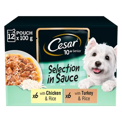 Cesar 10+ Senior Selection in Sauce - 48 x 100g