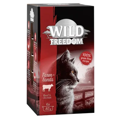 Wild Freedom Farmlands, Rind & Huhn, 6x85g. 100% getreidefreie Rezeptur.