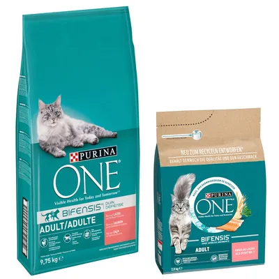 9,75 кг  PURINA ONE сухой корм для кошек + 2,8 кг в подарок!