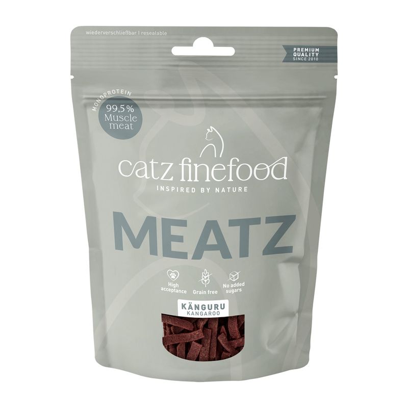 catz finefood Catz Finefood Meatz 13 Kangaroo Adult Treat pet food packaging