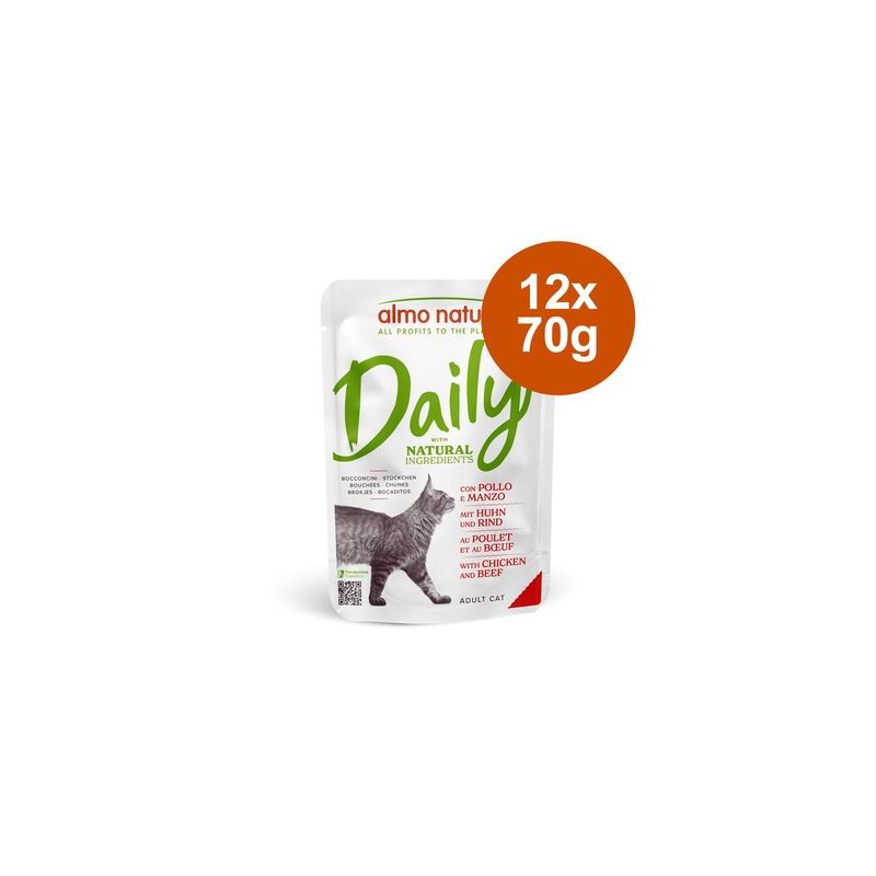 Voordeelpakket Almo Nature Daily Menu Maaltijdzakjes 12 x 70 g Kattenvoer