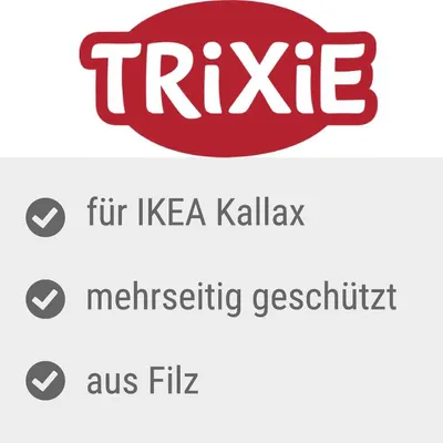 Trixie. Texte en allemand : für IKEA Kallax, mehrseitig geschützt, aus Filz.