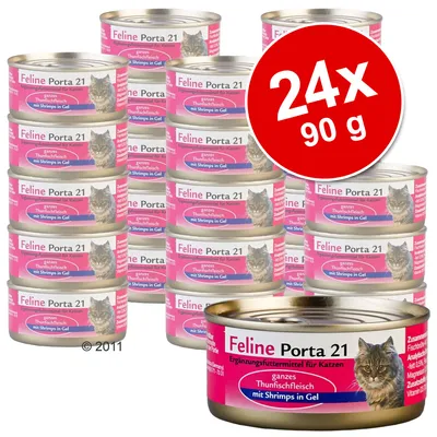 Lot Feline Porta 21, 24 x 90 g pour chat
