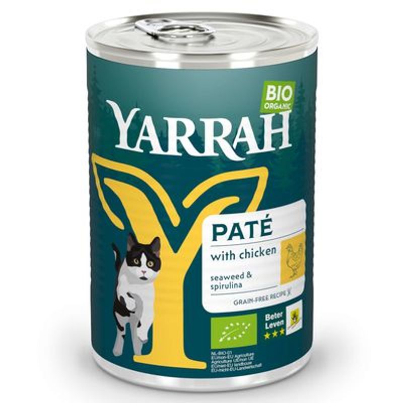 Yarrah biologisch organisch kattenvoer paté 1 x 400 g