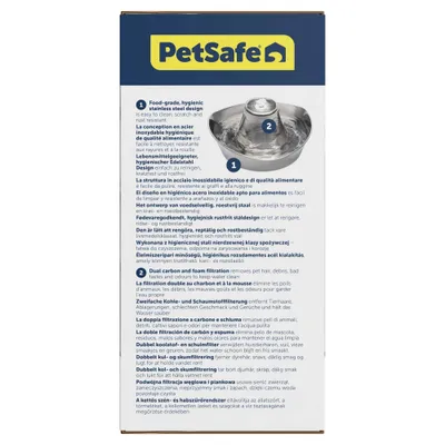 PetSafe® Seaside rozsdamentes acél macska itatókút