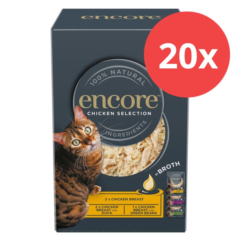 Sparpaket Encore Cat Pouch in Brühe 20 x 50 g