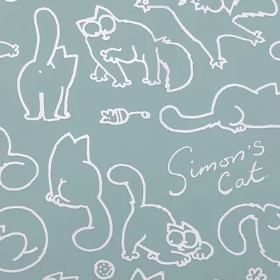 Подложка за купичка на Simon's Cat, тюркоазена