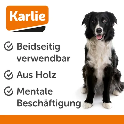 Karlie Hunde Intelligenzspielzeug aus Holz Doggy Brain Train 2in1