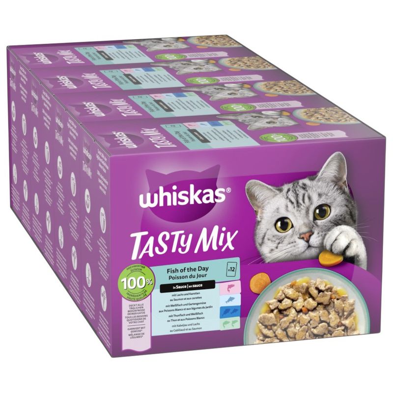 Multipack Whiskas Tasty Mix 144 x 85 g pour chat