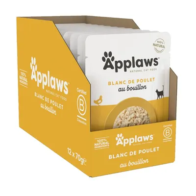 Paquet économique Applaws Cat Natural au bouillon 24 x 70 g