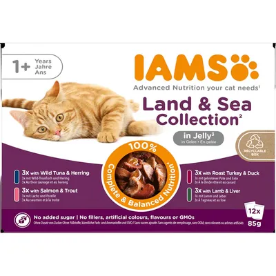 IAMS Delights Pacco misto 48 x 85 g Alimento umido per gatti