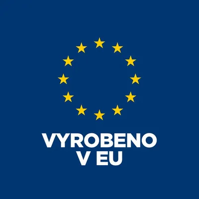 Text: VYROBENO V EU. Text je v češtine.