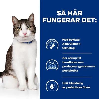 Så här fungerar det: Med bevisad ActivBiome+-teknologi. Ger näring till tarmfloran som producerar gynnsamma postbiotika. Unik blandning av prebiotiska fibrer.