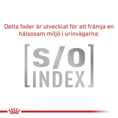 Detta foder är utvecklat för att främja en hälsosam miljö i urinvägarna: [s/o] INDEX