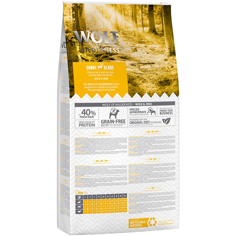 Wolf of Wilderness Adult "Sunny Glade" - Cervo Crocchette per cani