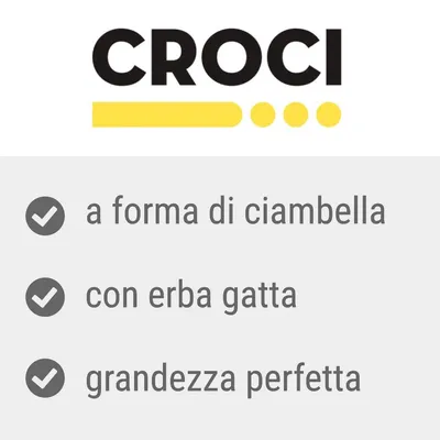 CROCI. a forma di ciambella, con erba gatta, grandezza perfetta.
