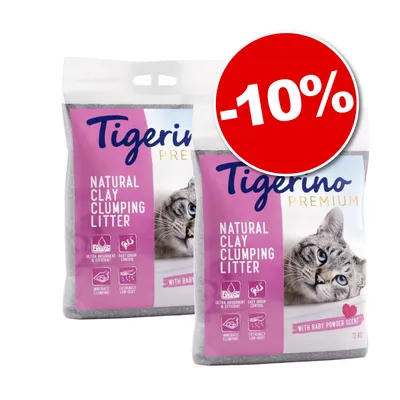 10% reducere! 2 x 12 kg Tigerino Premium Nisip pisici