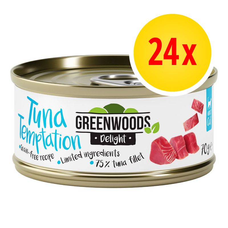 Greenwoods Delight 24 x 70 g Alimento umido per gatto