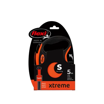 flexi Xtreme -nauhatalutin oranssi, 5 m - S: max 20 kg flexi Xtreme -nauhatalutin oranssi, 5 m - S: max 20 kg