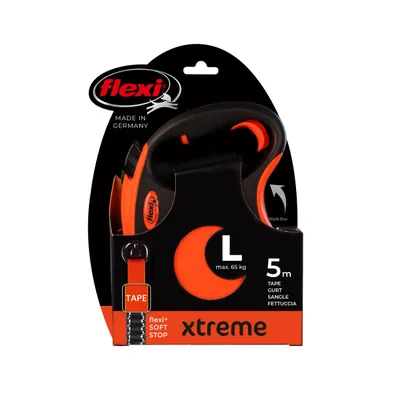 flexi Xtreme -nauhatalutin oranssi, 5 m - L: max 65 kg flexi Xtreme -nauhatalutin oranssi, 5 m - L: max 65 kg