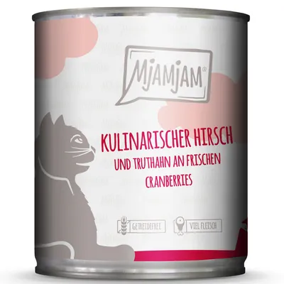 MjAMjAM Culinary venison and turkey with fresh cranberries. Grain-free, high meat content.