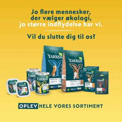 Yarrah Bio kattefoder-produkter. Jo flere mennesker der vælger økologi, desto større indflydelse har vi. Vil du være med? Udforsk hele vores sortiment. Yarrah Bio kattefoder-produkter. Jo flere mennesker der vælger økologi, desto større indflydelse har vi. Vil du være med? Udforsk hele vores sortiment.