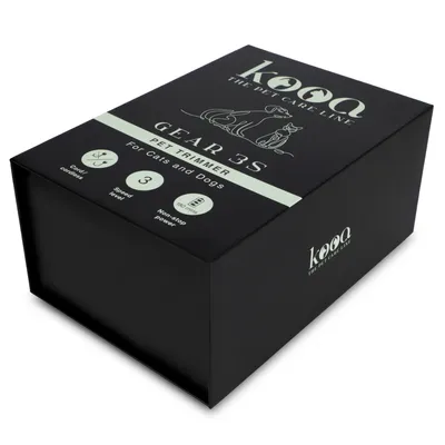 kooa Gear 3S Pet Trimmer für Katzen und Hunde. Coral cuteness, 3 Geschwindigkeitsstufen, Nonstop power mit 180 Minuten Laufzeit.