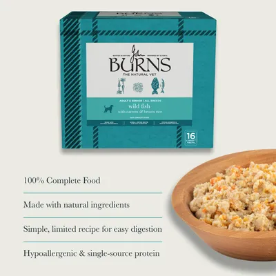Burns Wild Fish with Carrots & Brown Rice - Bumper Box: 16 x 395g