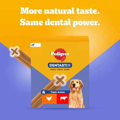 Pedigree Dentastix Daily Dental Sticks for Large Dogs (25kg+) - 112 Sticks (Chicken & Beef)