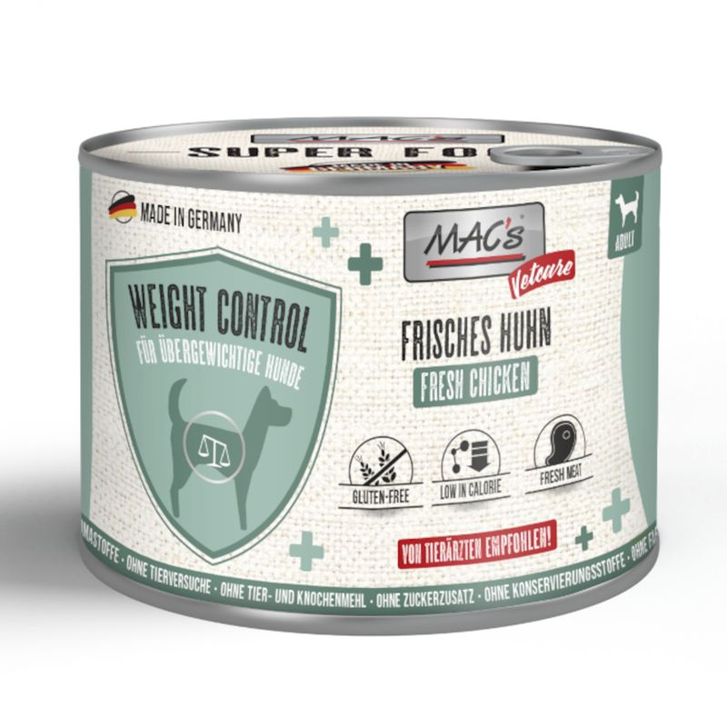 Výhodné balení: MAC's Dog Vetcare kontrola hmotnosti 24 x 200 g