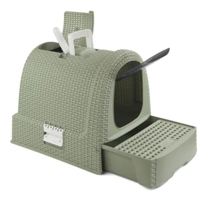 Toilette per gatti Curver - verde: L 51 x P 38,5 x H 39,5 cm
