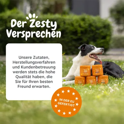 A Zesty ígérete: Összetevőink, gyártási eljárásaink és ügyfélszolgálatunk mindig magas minőséget képviselnek. Az EU-ban készült. A Zesty ígérete: Összetevőink, gyártási eljárásaink és ügyfélszolgálatunk mindig magas minőséget képviselnek. Az EU-ban készült.