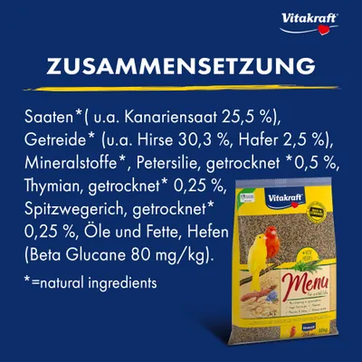 Vitakraft Menü Kanarien - 10 kg Vitakraft Menü Kanarien - 10 kg
