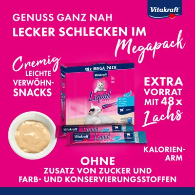 Vitakraft Liquid Snack mit Lachs 48 x 15 g Vitakraft Liquid Snack mit Lachs 48 x 15 g