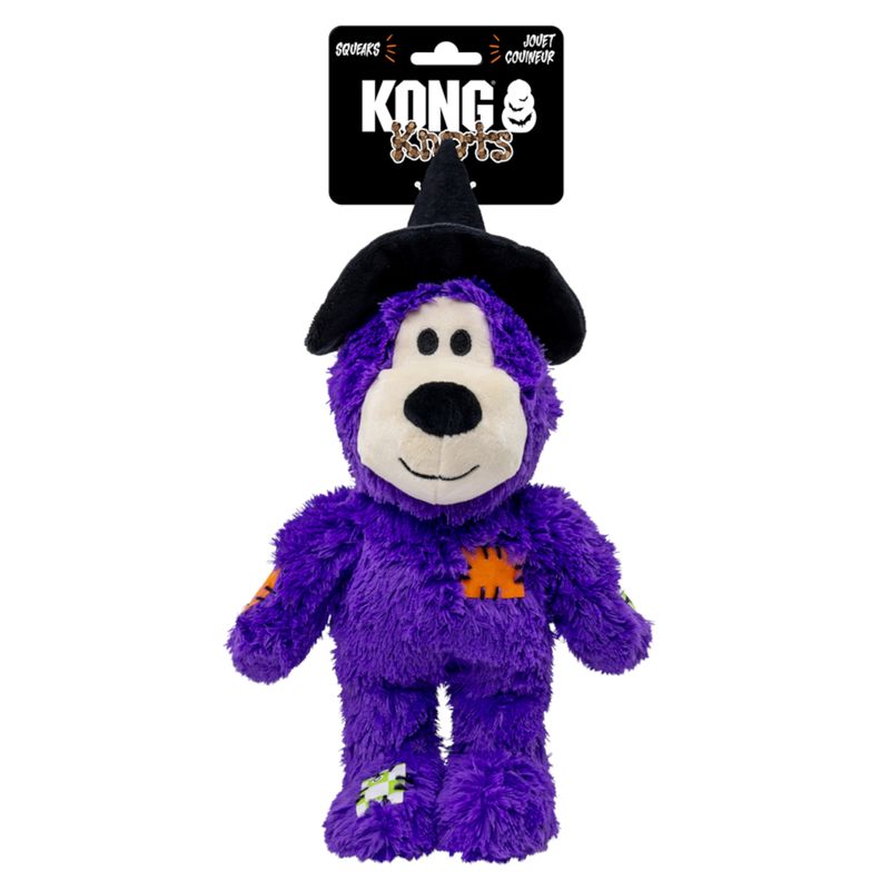 KONG WildKnots Halloween boszorkány maci kutyajáték, lila