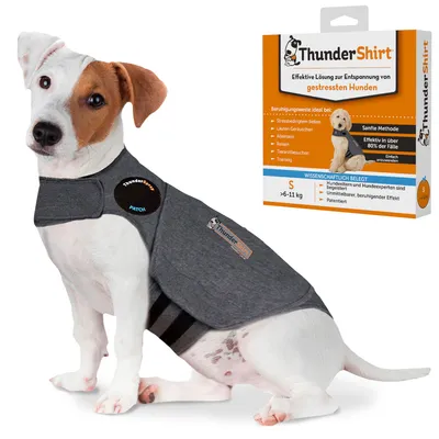 ThunderShirt Beruhigungsweste für gestresste Hunde, Grösse S (6-11 kg). Wissenschaftlich belegt, beruhigender Effekt. Ideal bei Stressbellen, lauten Geräuschen, Alleinsein und Tierarztbesuchen.