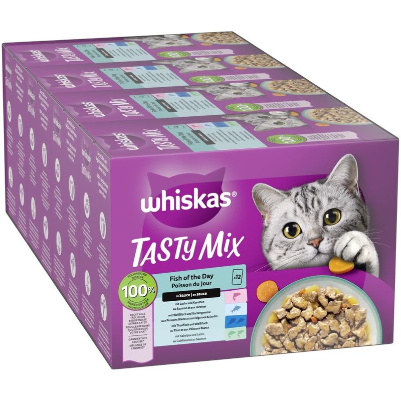 Pakiet Whiskas Tasty Mix, saszetki, 48 x 85 g